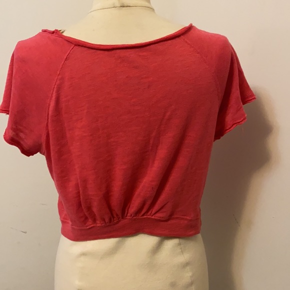 Free People We The Free Short Sleeved Red Crop Top, Medium - Picture 7 of 11